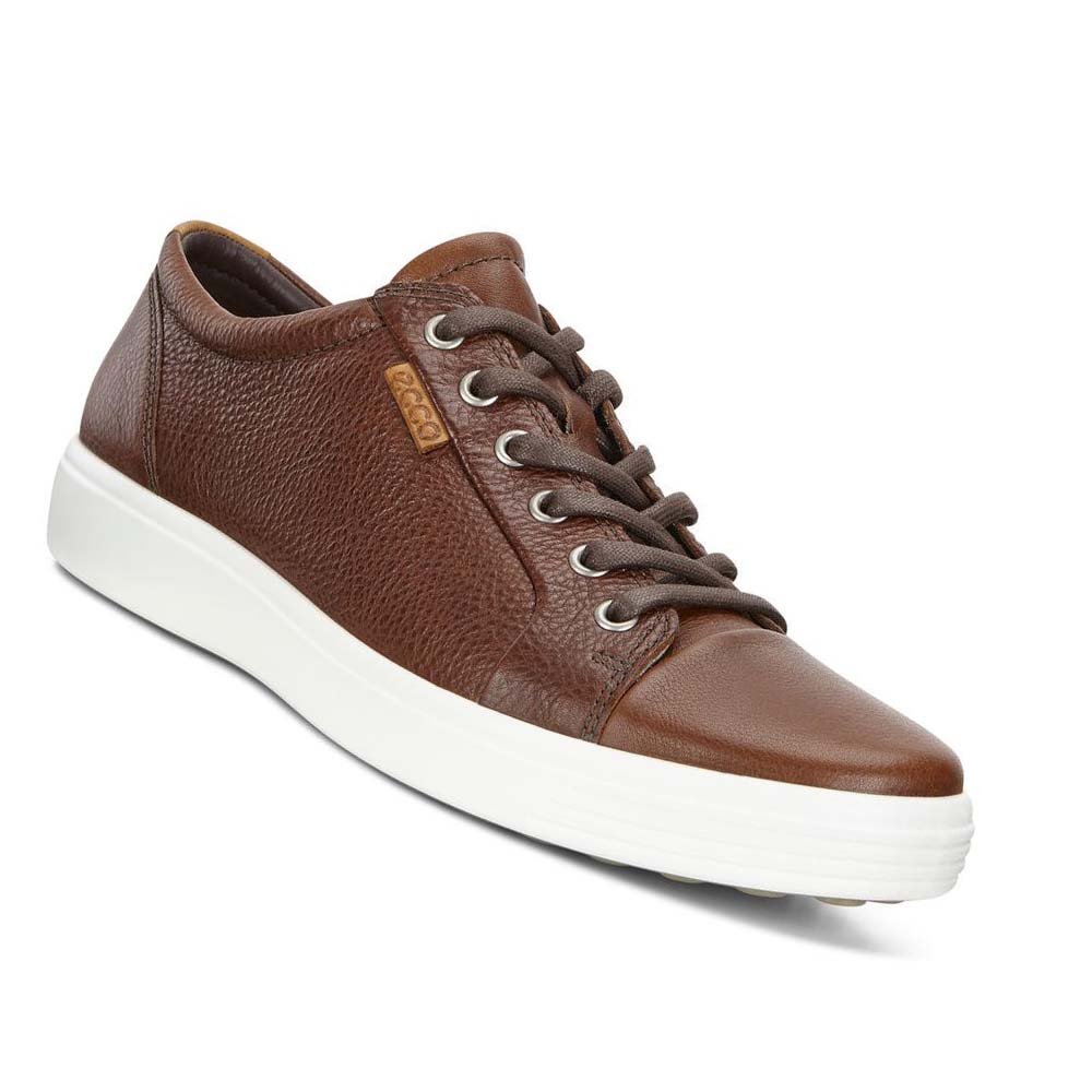 Men's Ecco Soft 7 Casual Shoes Coffee | Canada 472OKI